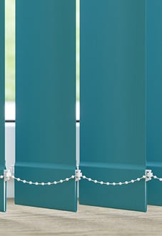 Palermo (Blackout), Teal Blue - Vertical Blind Slats